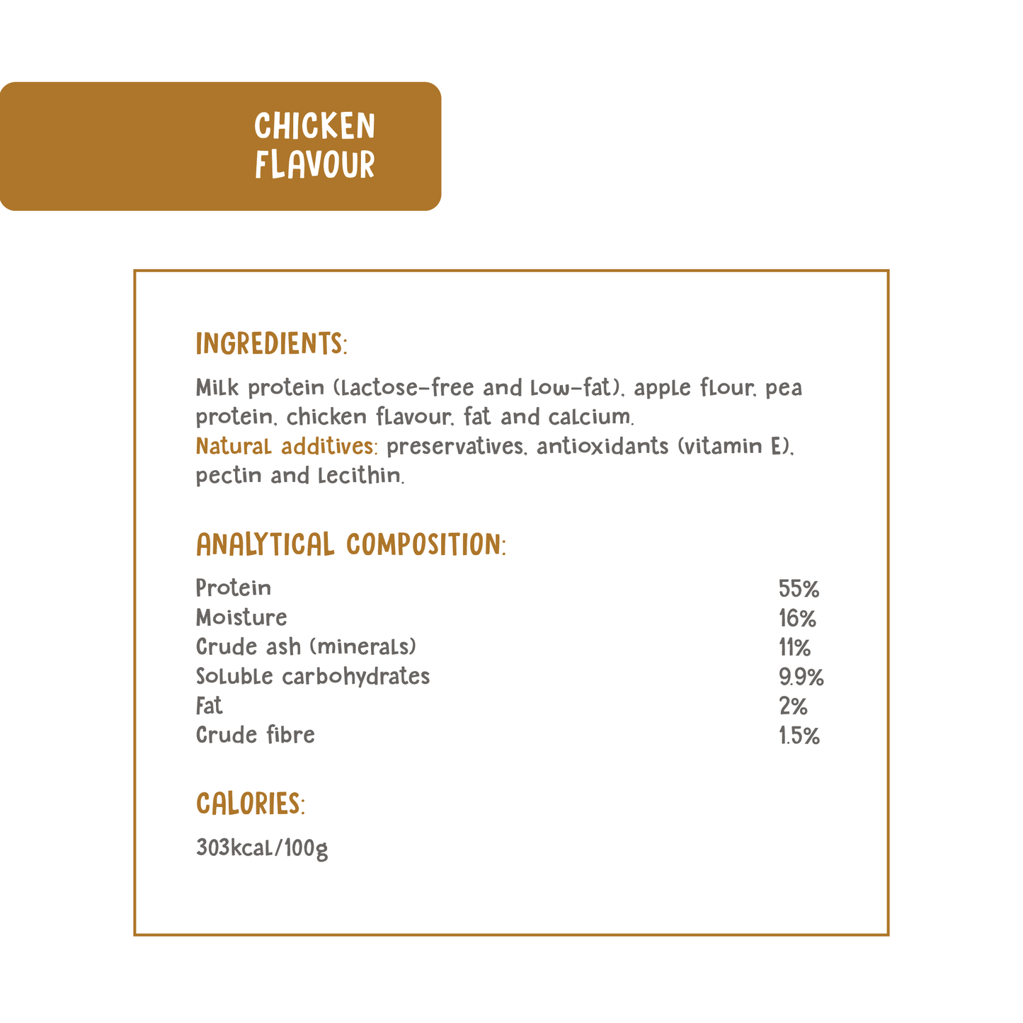 Plutos Cheese & Chicken Chew — product size comparison, functional natural casein dog chew