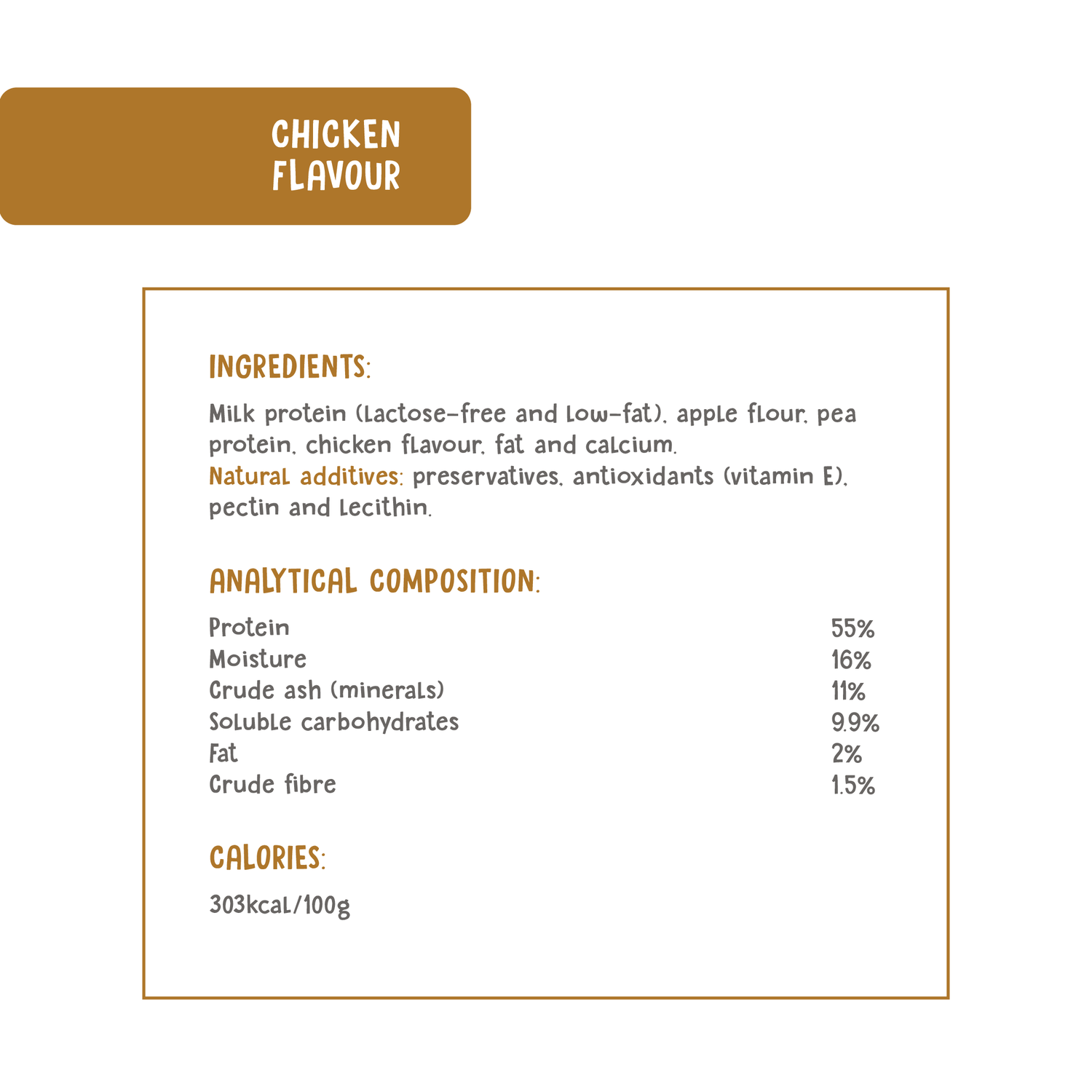 Plutos Cheese & Chicken Chew — product size comparison, functional natural casein dog chew
