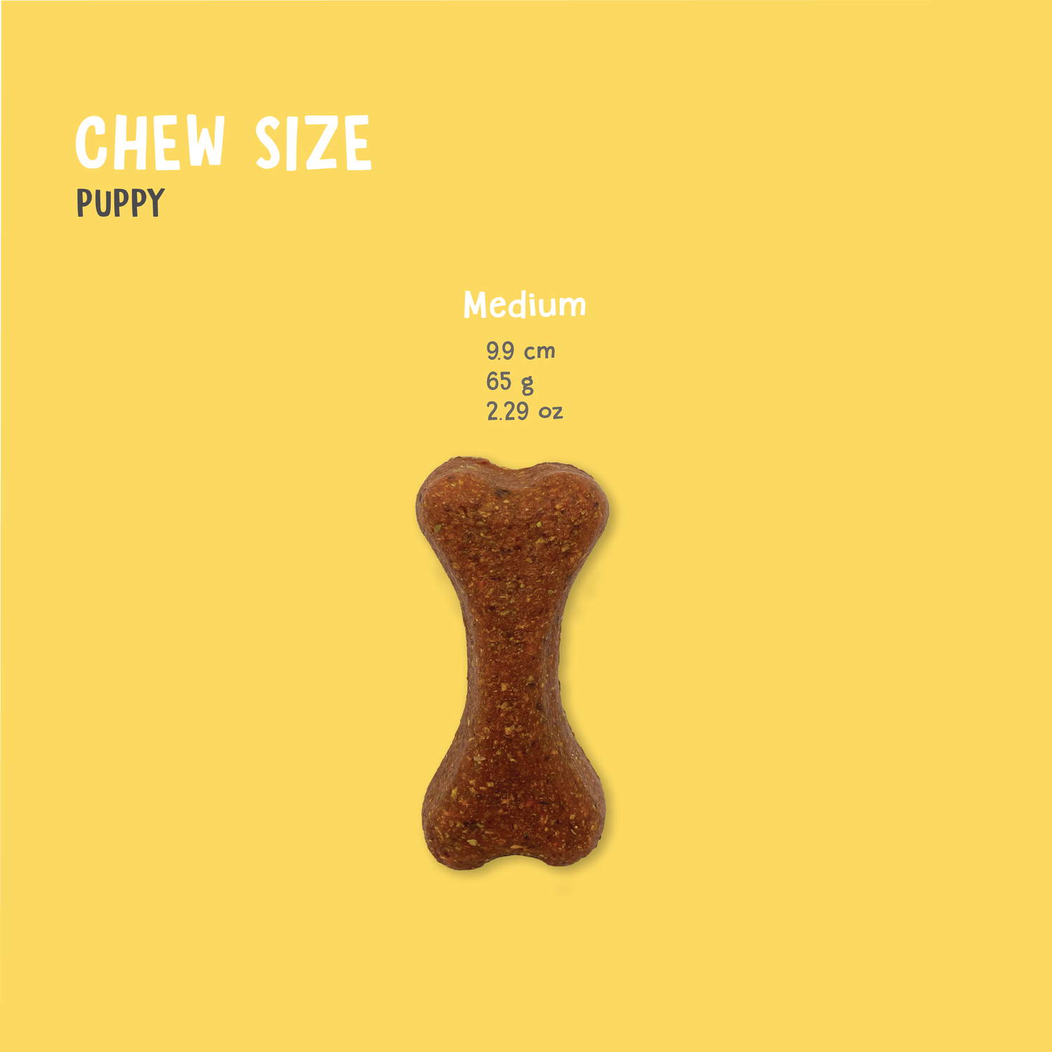 Plutos Puppy Cheese Chew — single chew on white background, gentle casein chew for puppies