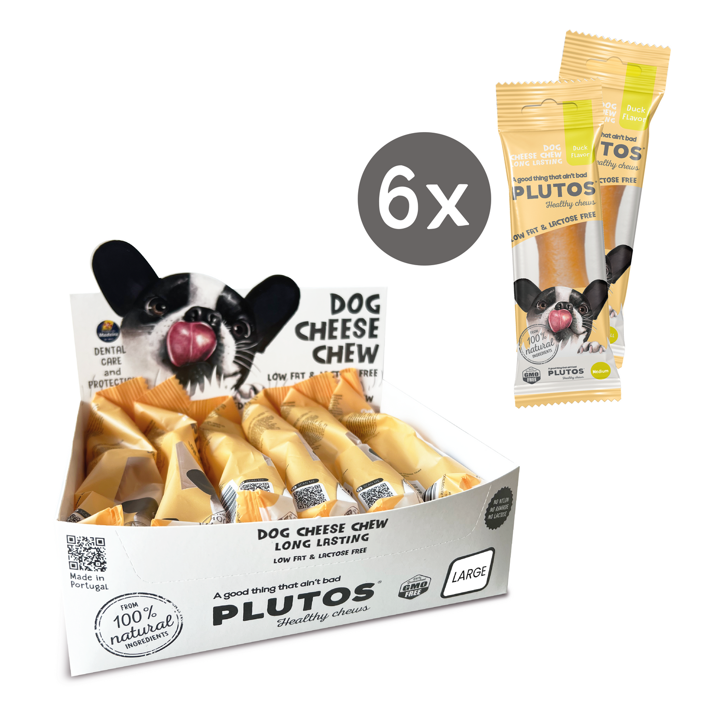 Plutos Dog Cheese Chew | Box Small, Medium, Large & Extra Large
