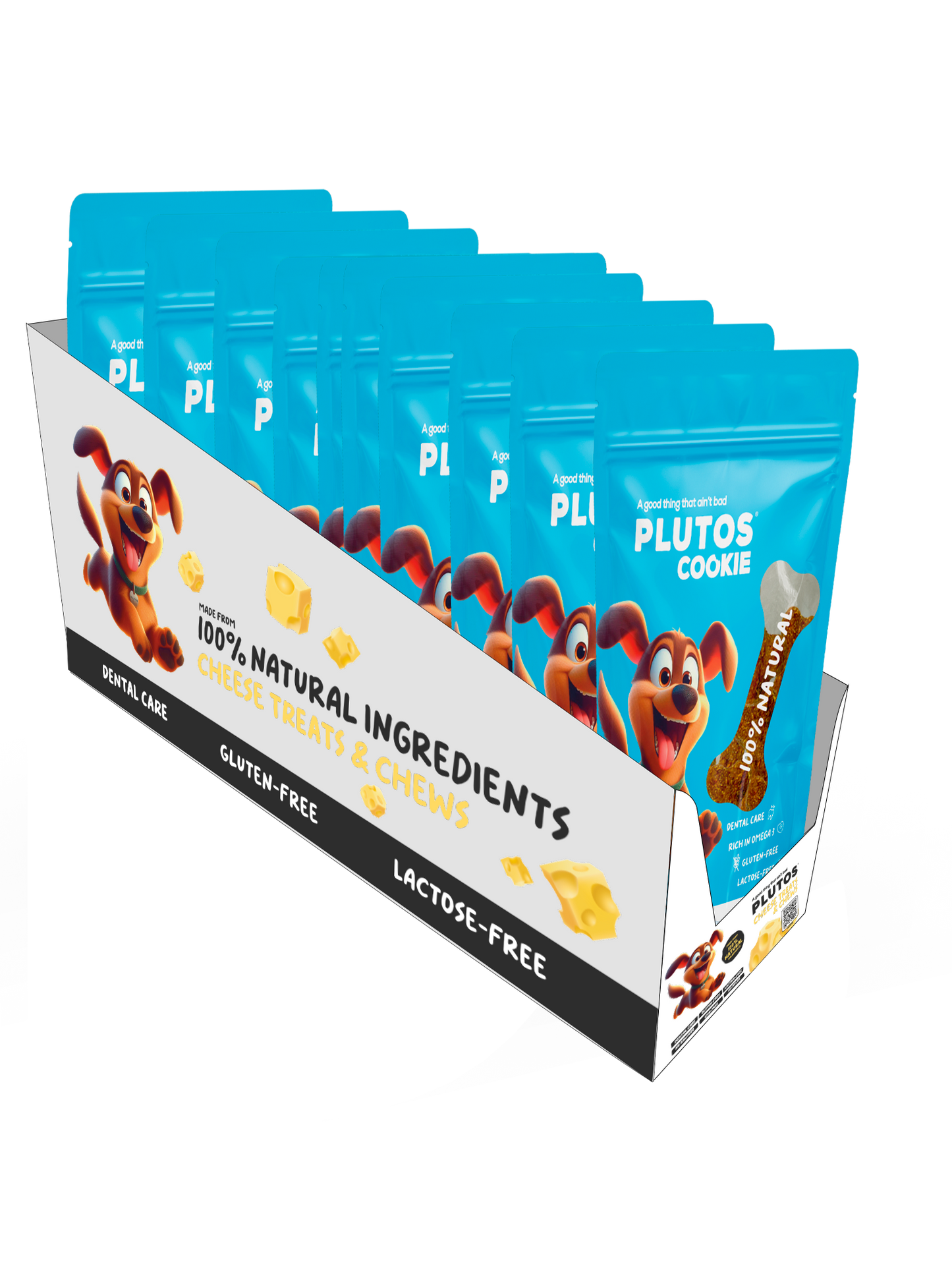 Plutos Cheese & Krill cookies box packaging